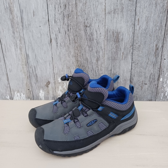 Keen Other - Keen Boys Targhee Low  Hiking Shoes Sneakers Big Kid 1020127 Blue Gray Youth 4